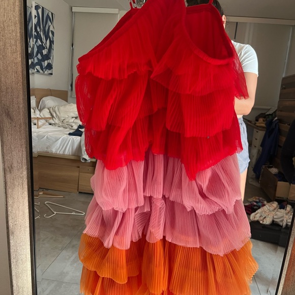Colorful Layered Ruffle Dress - Picture 1 of 2